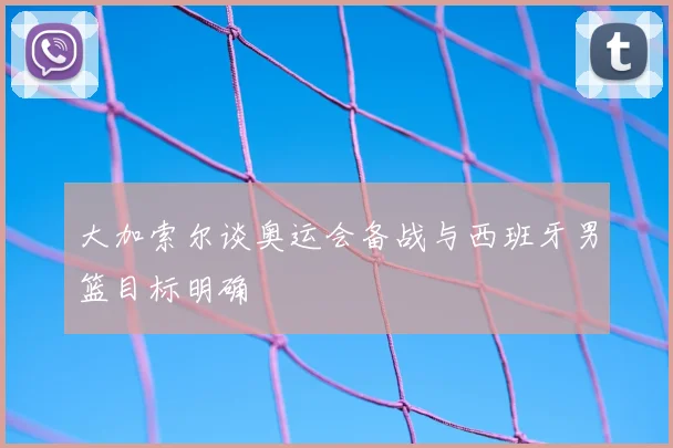 大加索尔谈奥运会备战与西班牙男篮目标明确